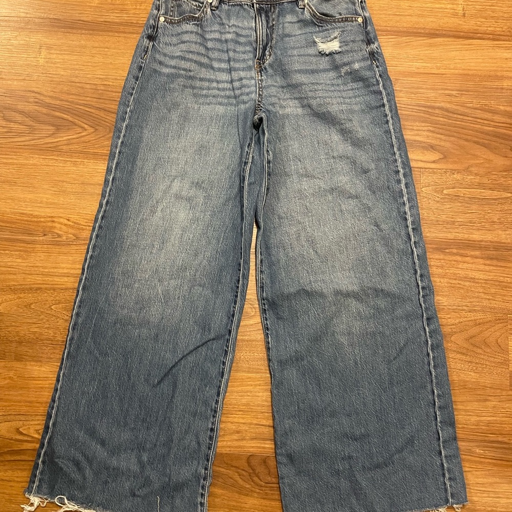 Roxy Wide Leg, Cropped Jeans
